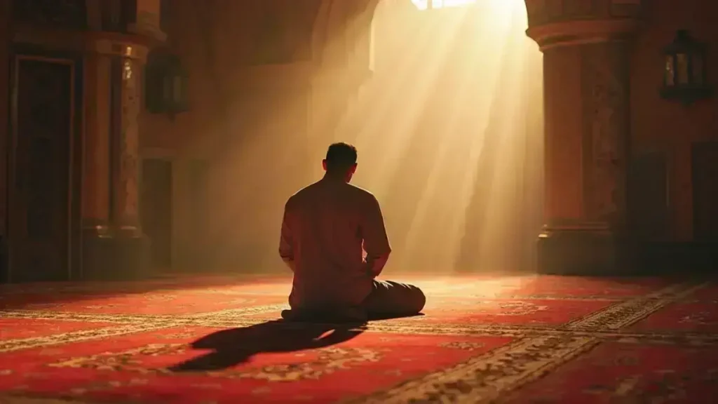 rüyada abdest alıp namaz kılmak, kederden kurtulmak, üzüntüden kurtulmak, Allah'ın himayesi, manevi huzur