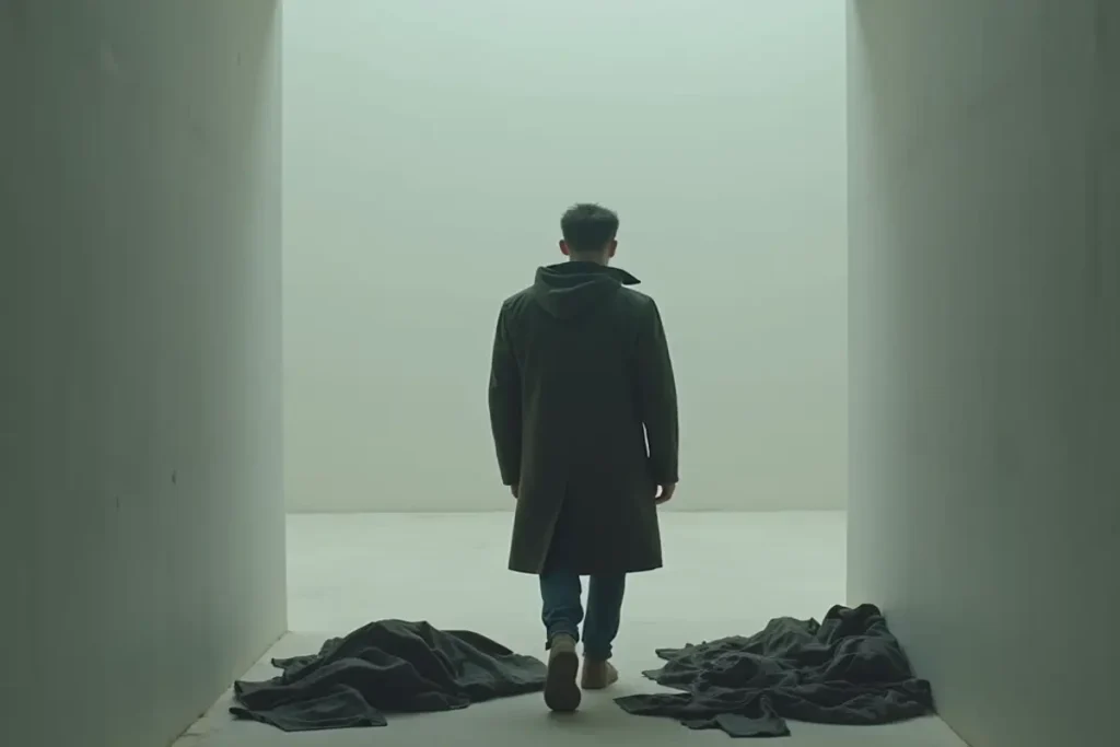 Rüyada soyunmuş olduğunu görmenin günah, sınav ve manevi arınma anlamlarını temsil eden sahne.