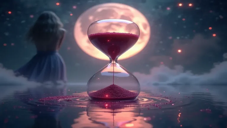 rüyada adet görmek: Rüyada adet görmenin sembolik ve manevi anlamını temsil eden rüya temalı sanatsal görsel.