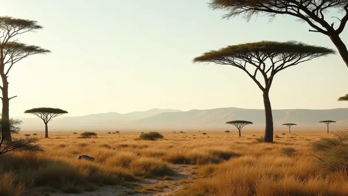 Rüyada Afrika görmek ve özgürlük arayışını simgeleyen geniş Afrika savanası