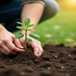 Rüyada ağaç dikmek anlamını temsil eden gerçekçi sahne