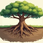 Rüyada ağaç kökü görmek ve temel anlamını yansıtan ana görsel