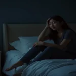 Rüyada ağlamak: Rüyada ağlamayı temsil eden gece sahnesi