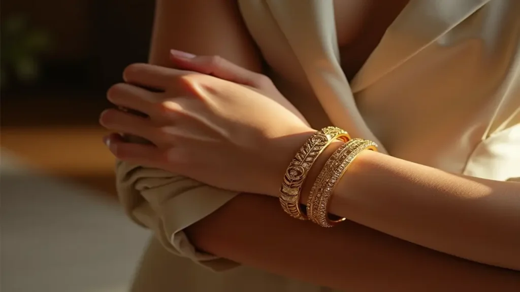 Rüyada Altın Bileklik Görmek maddi bolluk ve içsel güvenin sembolüdür.