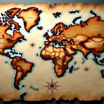 Atlas Harita: Rüyada görülen detaylı ve gizemli bir dünya haritası - keşif ve yolculuk sembolü.