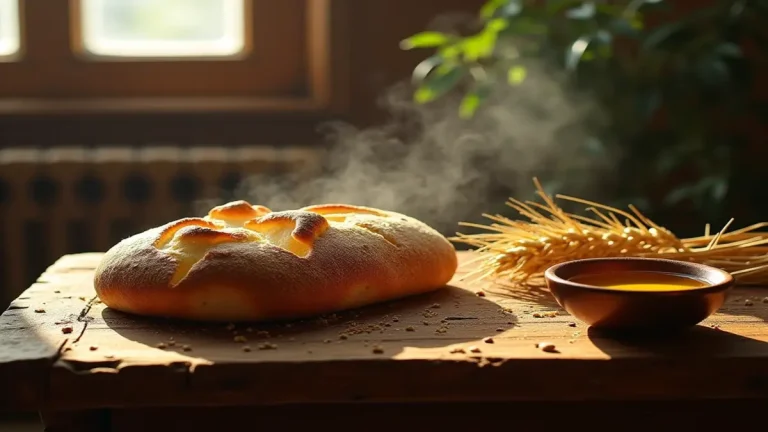 Rüyada arpa ekmeği görmek anlamı ve bereketi üzerine detaylı görsel.