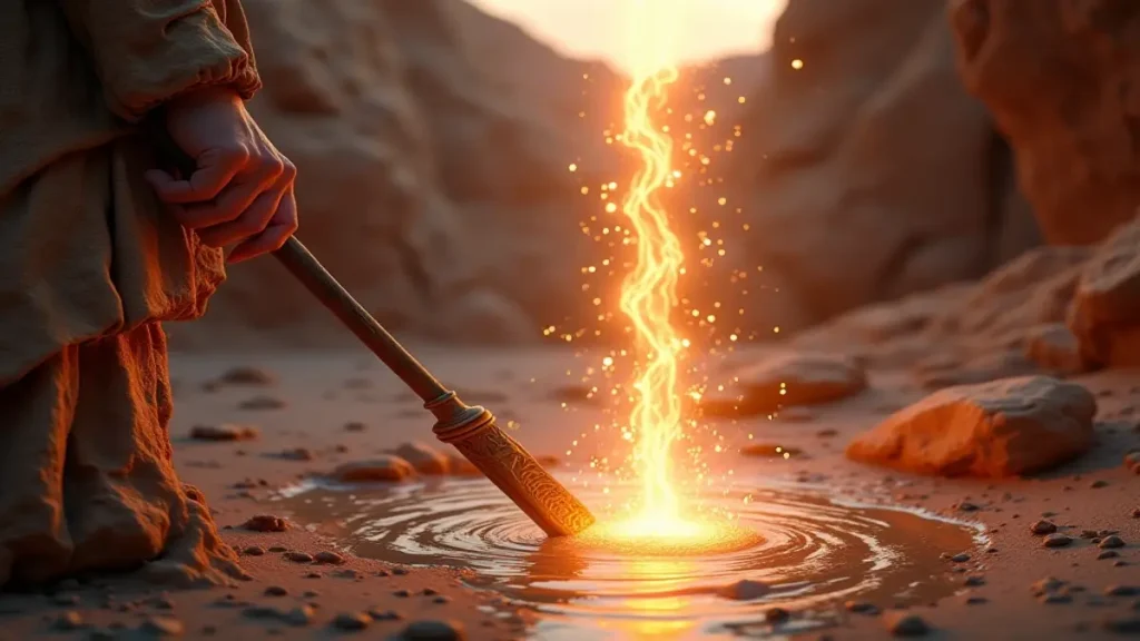 Rüyada asa değnek görmek ve taştan su çıkması tabiri.