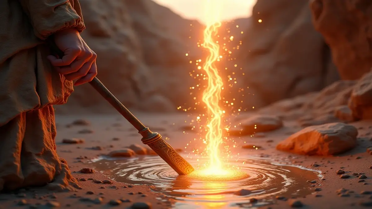 Rüyada asa değnek görmek ve taştan su çıkması tabiri.