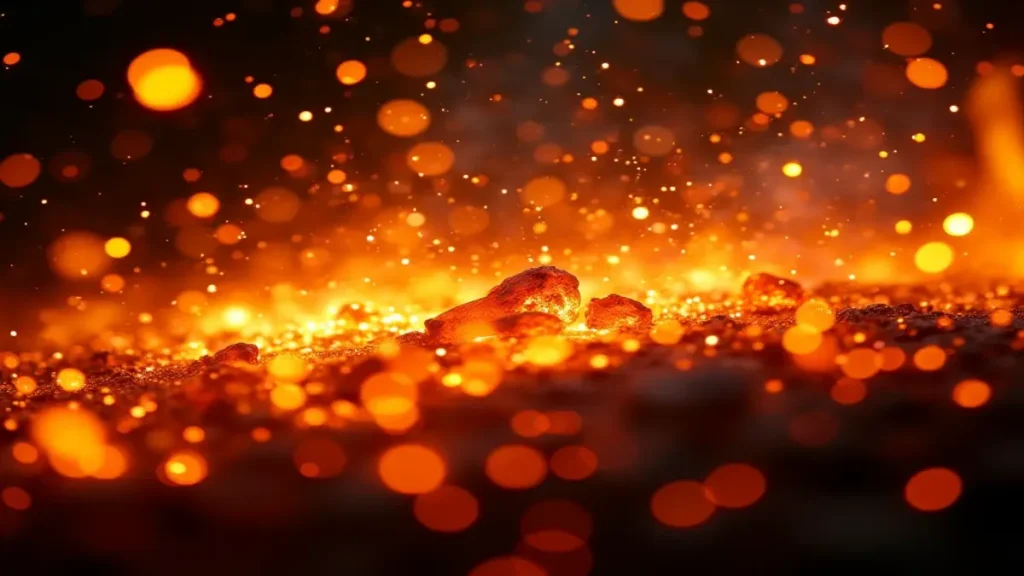 Rüyada ateş ve kıvılcımın hareketli ve gerçekçi görseli - Ateş ve kıvılcım rüya yorumu anlamı.