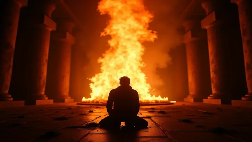 Rüyada ateşe tapmak görmenin derin anlamı ve psikolojik yorumları.