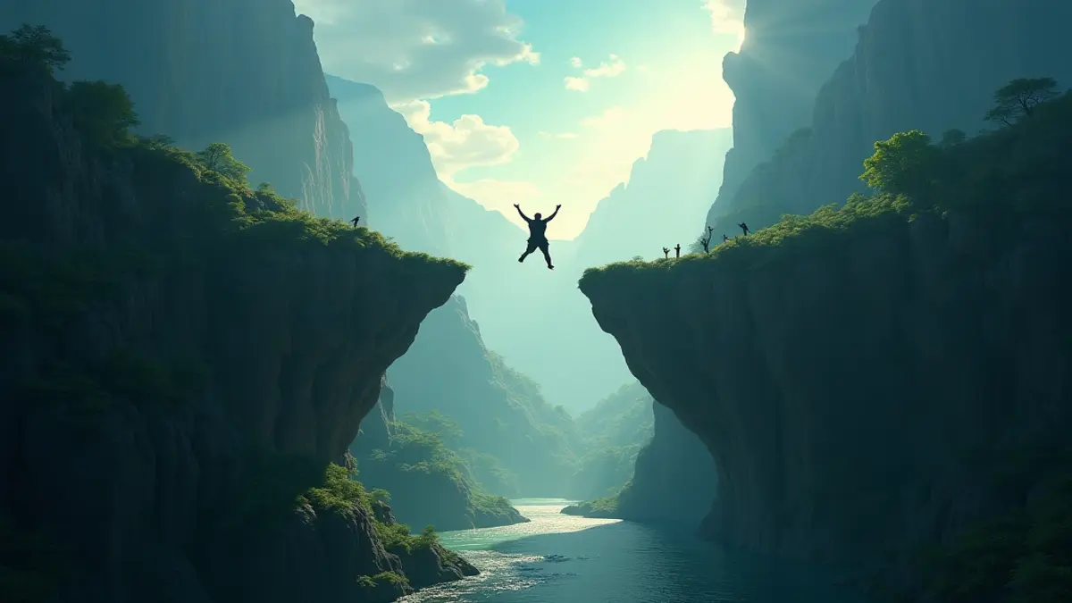 Rüyada atlamak, bir halden diğerine geçişin ve hayattaki büyük değişimlerin sembolik anlamını yansıtır.