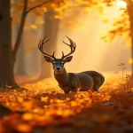 Rüyada av hayvanı görmek, genellikle helal kazanç veya bir hedefin peşinde olmak anlamına gelir. Mistik orman atmosferinde bir geyik.