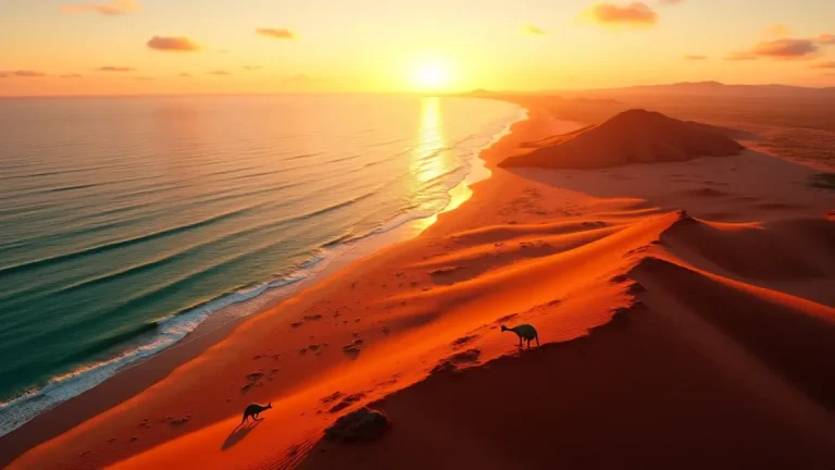 Rüyada Avustralya görmenin anlamını yansıtan, uçsuz bucaksız ve keşif dolu manzara.