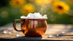 Rüyada ayran içmek genellikle huzur, ferahlık ve bereketi sembolize eder. Bu geleneksel bakır bardak, rüyadaki derin ve kadim anlamları hatırlatır.