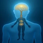 Rüyada aza görmenin sembolik anlamını ve yaşam enerjisiyle bağlantısını gösteren sanatsal çalışma.