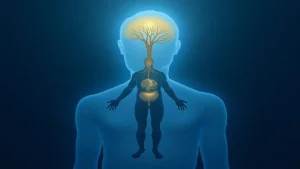 Rüyada aza görmenin sembolik anlamını ve yaşam enerjisiyle bağlantısını gösteren sanatsal çalışma.