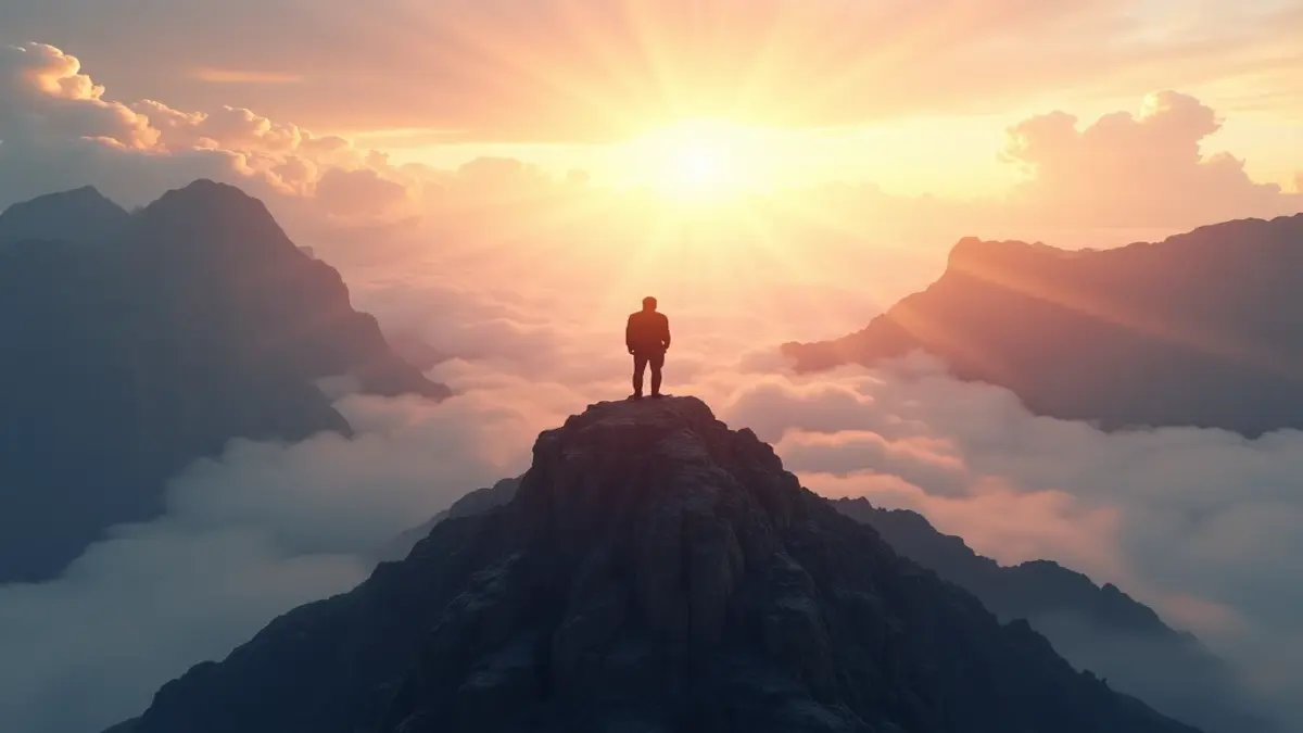 Rüyada yüksek bir yerde azamet hissetmek, manevi ve dünyevi derecelerde yükselişin sembolik bir işareti olarak yorumlanır.