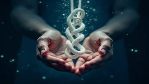 Rüyada bağlamak görmenin sembolik anlamını yansıtan, ışıltılı ve gizemli bir düğüm.