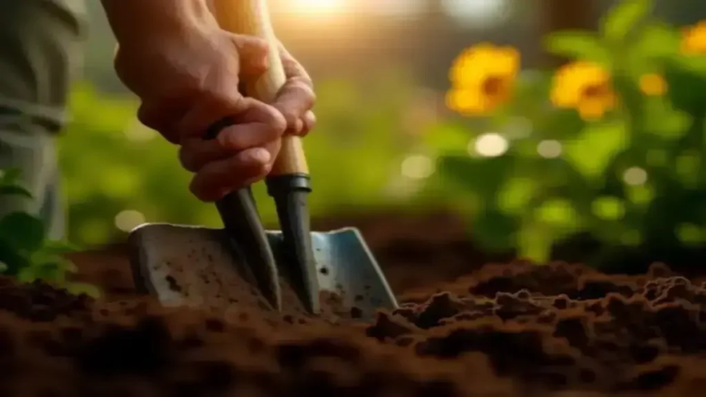 Rüyada bahçe küreği görmek, derinlerdeki hazineyi keşfetme cesareti ve atılacak ilk adımın sembolü olarak yorumlanır. Bu görsel, küreğin verimli toprakla buluşma anını betimliyor.