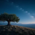 Rüyada baki olmak temasını anlatan, sonsuzluğu ve köklü devamlılığı simgeleyen kadim bir zeytin ağacı.