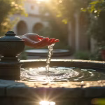 Rüyada çeşme görmek: Akan berrak suyun bolluk ve bereket tabiri.