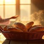 Rüyada ekmek görmek: Taze ekmek ve bereket sembolü ile rüya sahnesi.