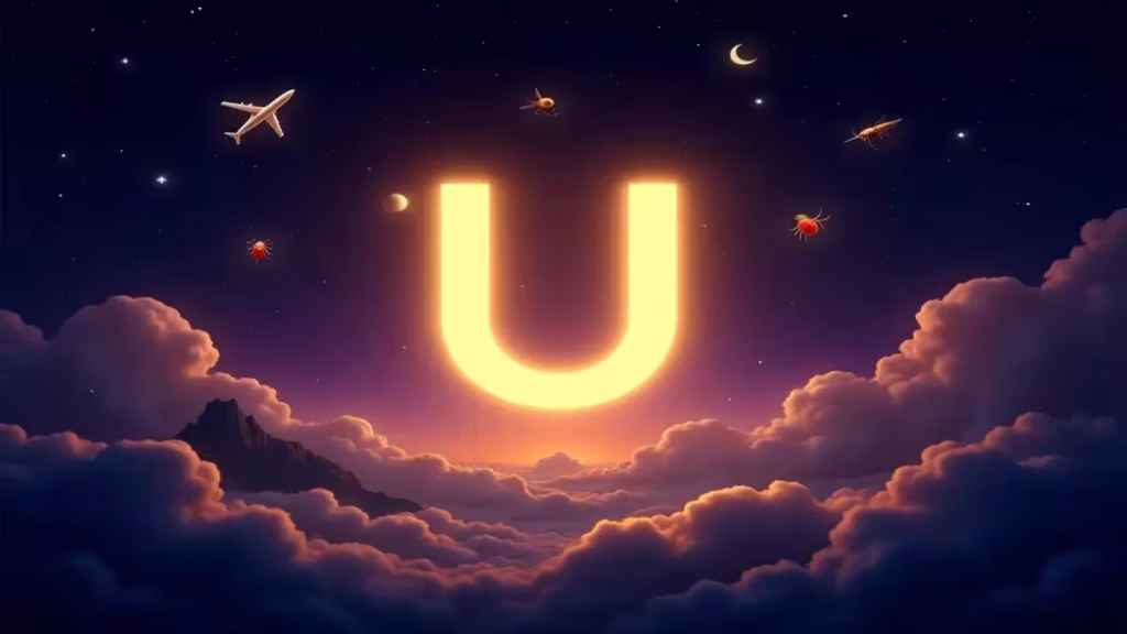 U harfi rüya yorumları ansiklopedisi kapak görseli, uçak uçurtma uçurum uğur böceği umre umut un usta uyanmak uyku uyumak uyuşturucu uzay uzman gibi 500den fazla rüya sembolü